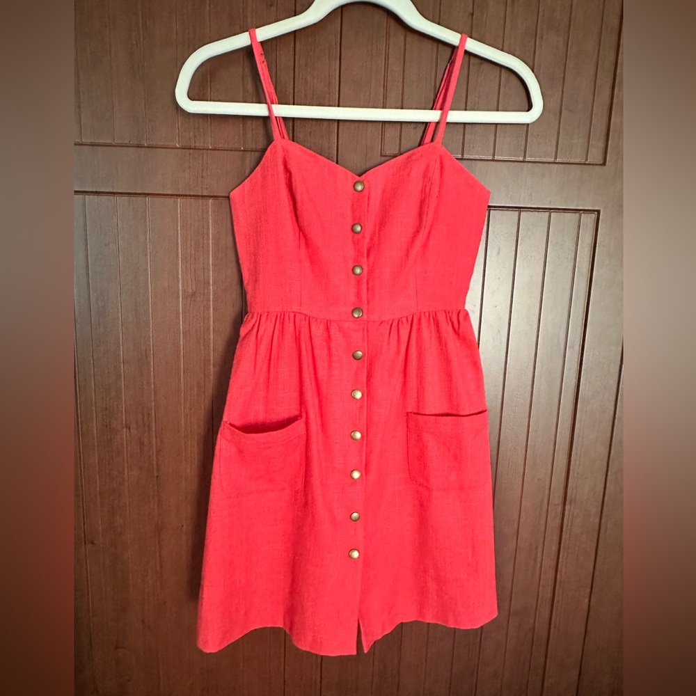 Women’s Red Button-Down Dress